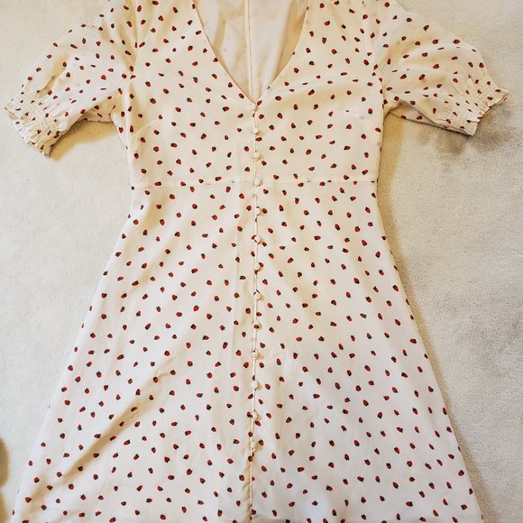 Madewell Strawberry Silk Clover Button-Front 2 - Picture 2 of 4